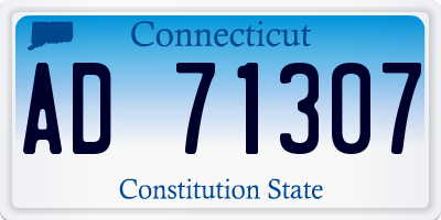 CT license plate AD71307