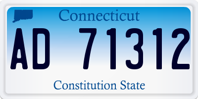CT license plate AD71312