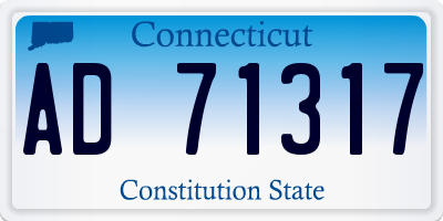 CT license plate AD71317