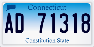 CT license plate AD71318