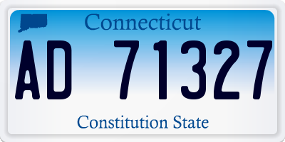 CT license plate AD71327