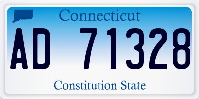 CT license plate AD71328