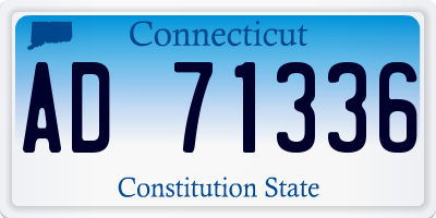 CT license plate AD71336