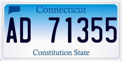 CT license plate AD71355