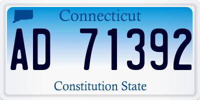 CT license plate AD71392