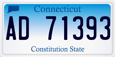 CT license plate AD71393