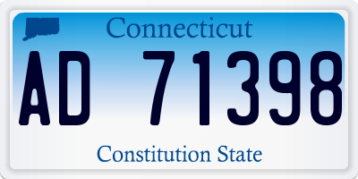 CT license plate AD71398
