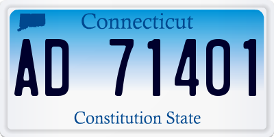 CT license plate AD71401