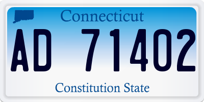 CT license plate AD71402