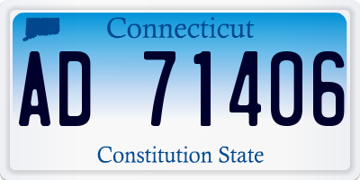 CT license plate AD71406