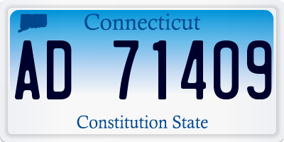 CT license plate AD71409