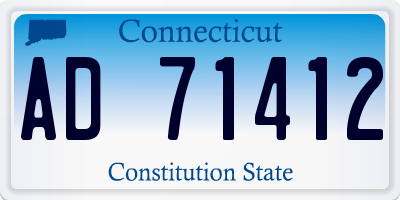 CT license plate AD71412