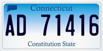 CT license plate AD71416
