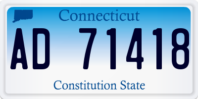CT license plate AD71418