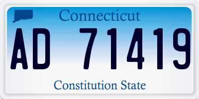 CT license plate AD71419