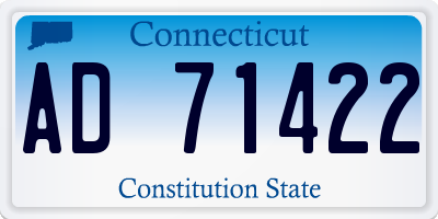 CT license plate AD71422