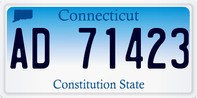 CT license plate AD71423