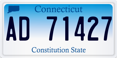 CT license plate AD71427