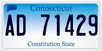 CT license plate AD71429