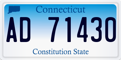 CT license plate AD71430