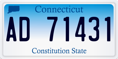 CT license plate AD71431