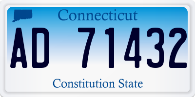 CT license plate AD71432