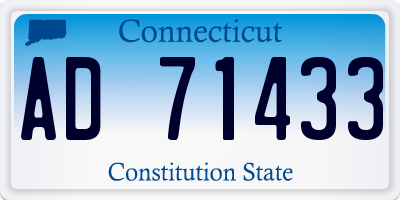CT license plate AD71433