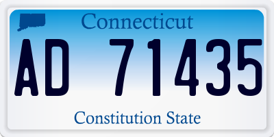 CT license plate AD71435