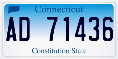 CT license plate AD71436