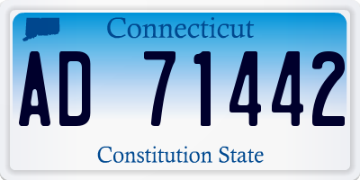 CT license plate AD71442