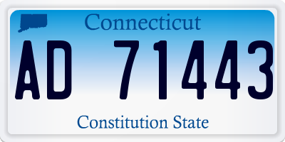 CT license plate AD71443