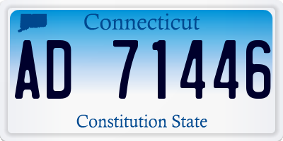 CT license plate AD71446