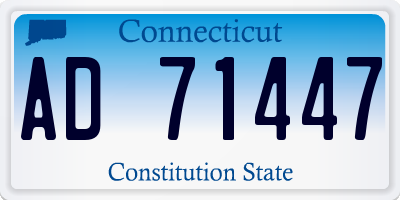 CT license plate AD71447