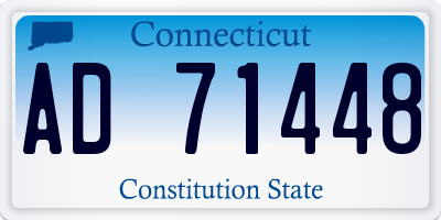 CT license plate AD71448