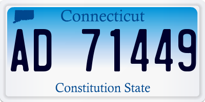 CT license plate AD71449