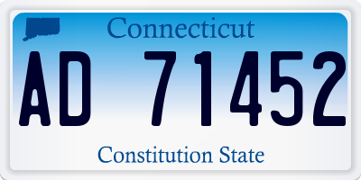 CT license plate AD71452