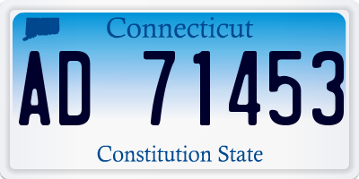 CT license plate AD71453