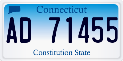 CT license plate AD71455