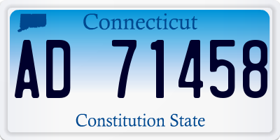 CT license plate AD71458