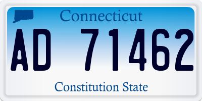 CT license plate AD71462