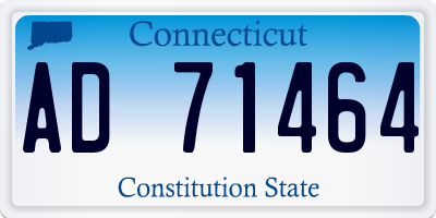 CT license plate AD71464