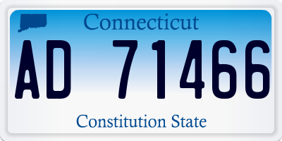 CT license plate AD71466
