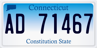 CT license plate AD71467
