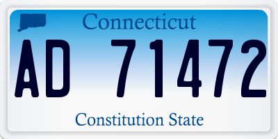 CT license plate AD71472