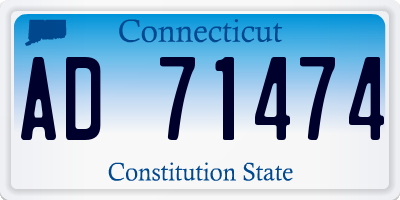 CT license plate AD71474