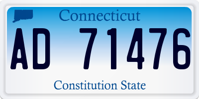 CT license plate AD71476