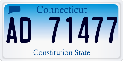 CT license plate AD71477