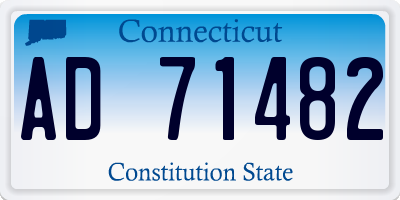 CT license plate AD71482