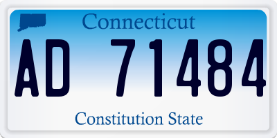 CT license plate AD71484