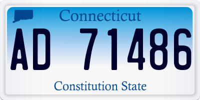 CT license plate AD71486